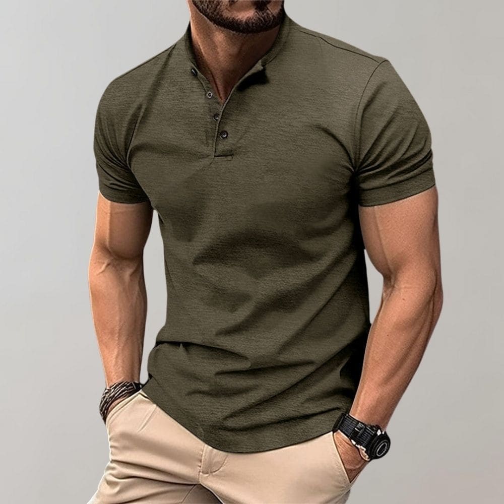 Polo-Shirt Herren | Klassischer Kragen mit Knopfleiste