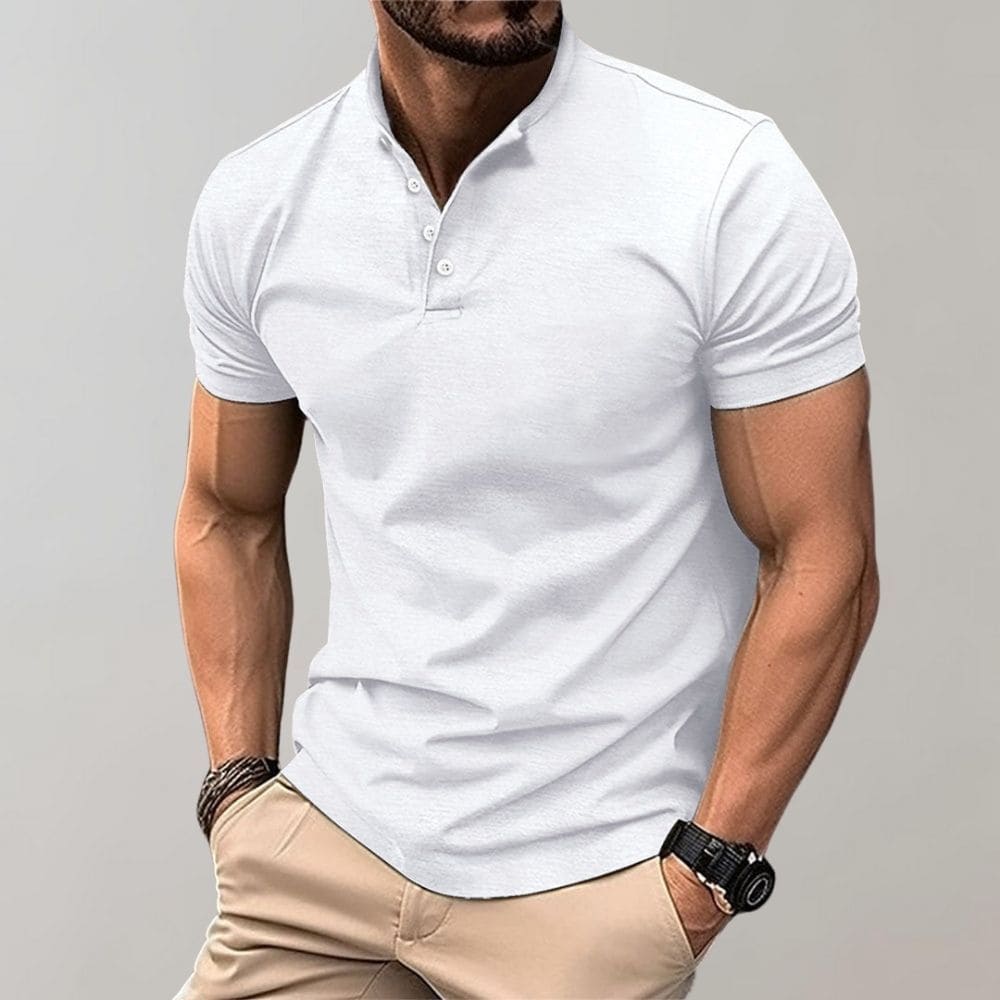 Herren Polo | klar geschnittenes Kurzarmshirt mit Knopfleiste