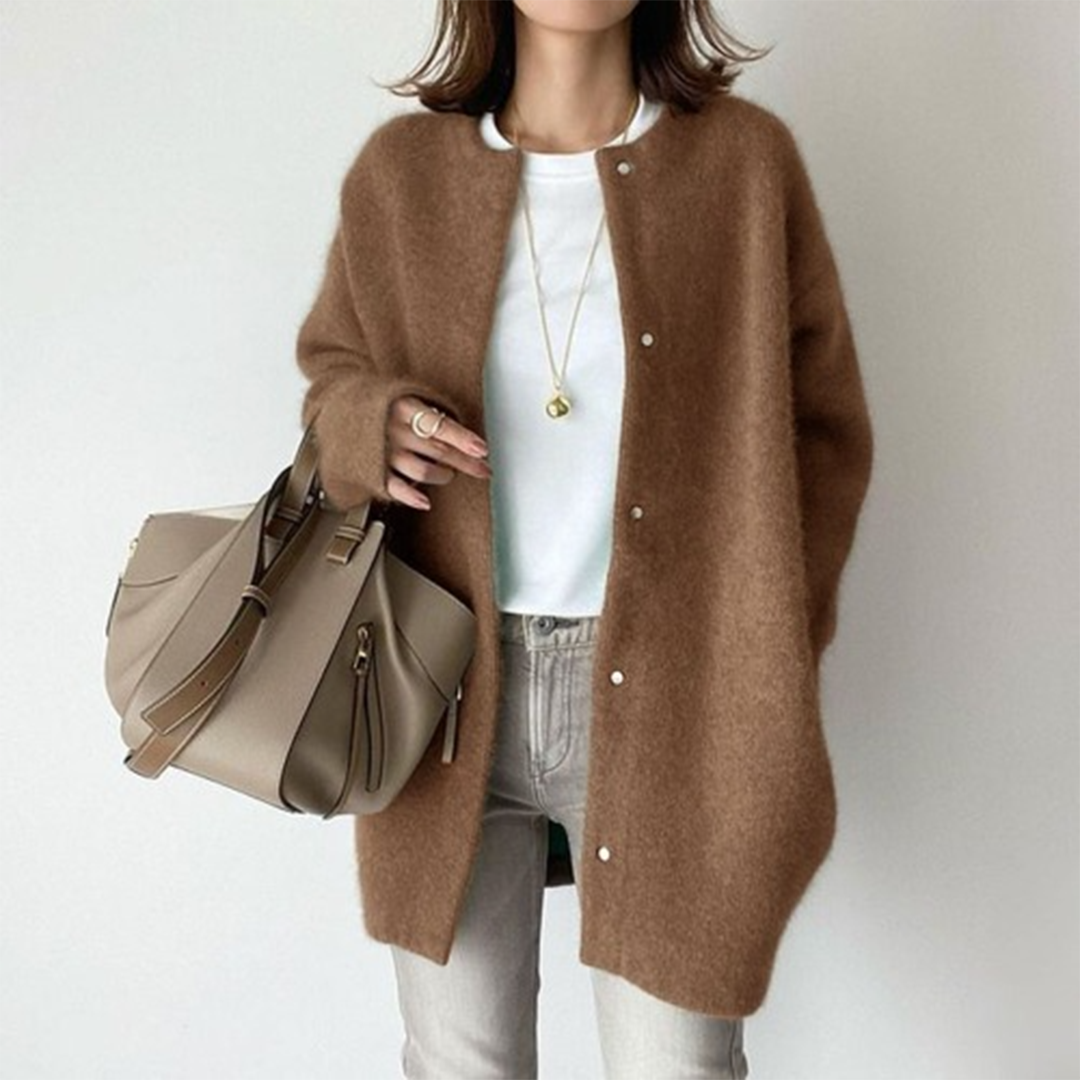 Damen Strickjacke | Offene Front mit gleichmäßiger Kantenführung