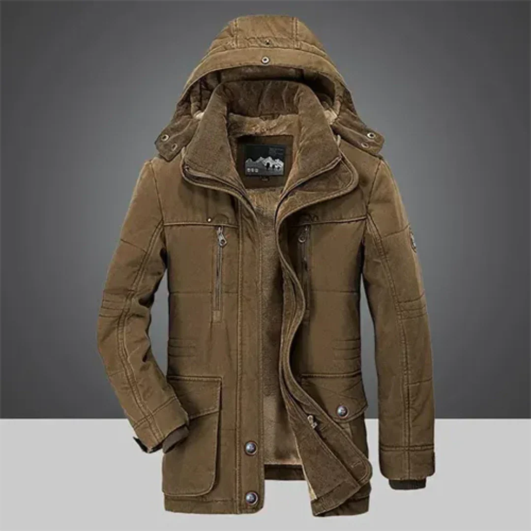 Herren-Winterjacke mit Kapuze und Verstärkung | isolierte Ausführung