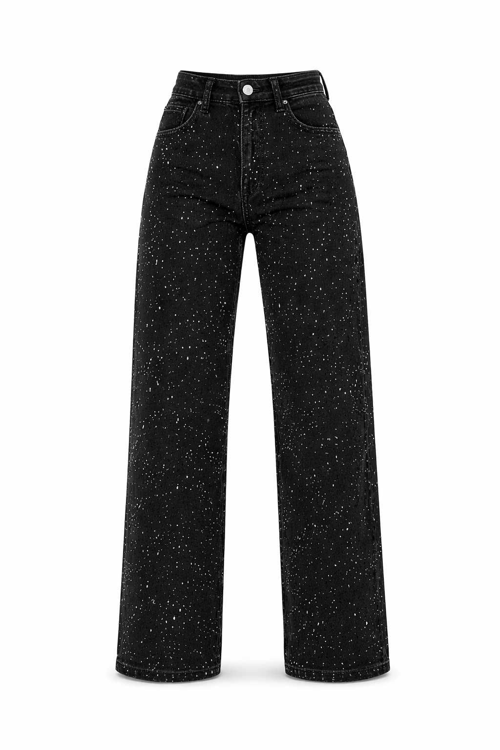Damen Jeans | Hohe Taille mit geraden Linien und Detailakzenten