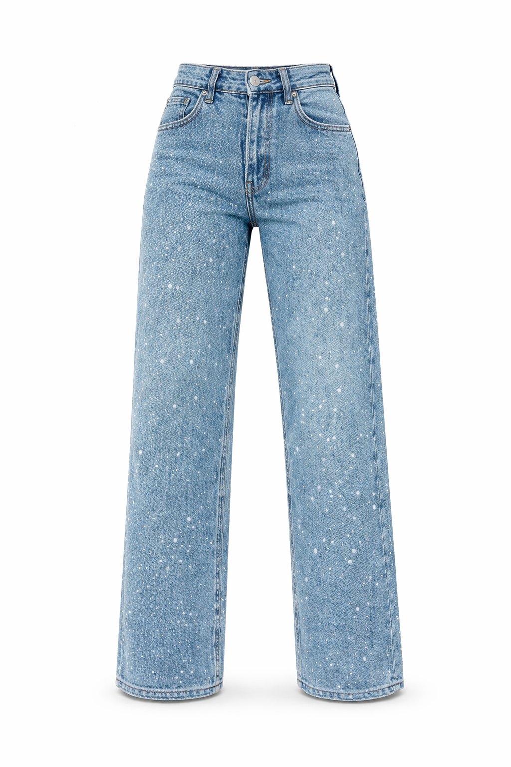 Damen Jeans | Hohe Taille mit geraden Linien und Detailakzenten