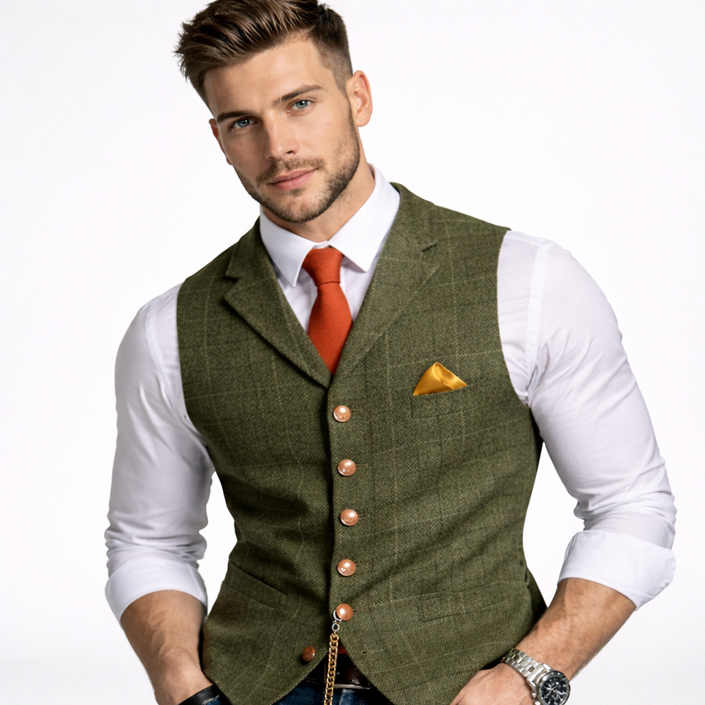 Herren Weste | Klassische Ausführung mit Knopfverschluss