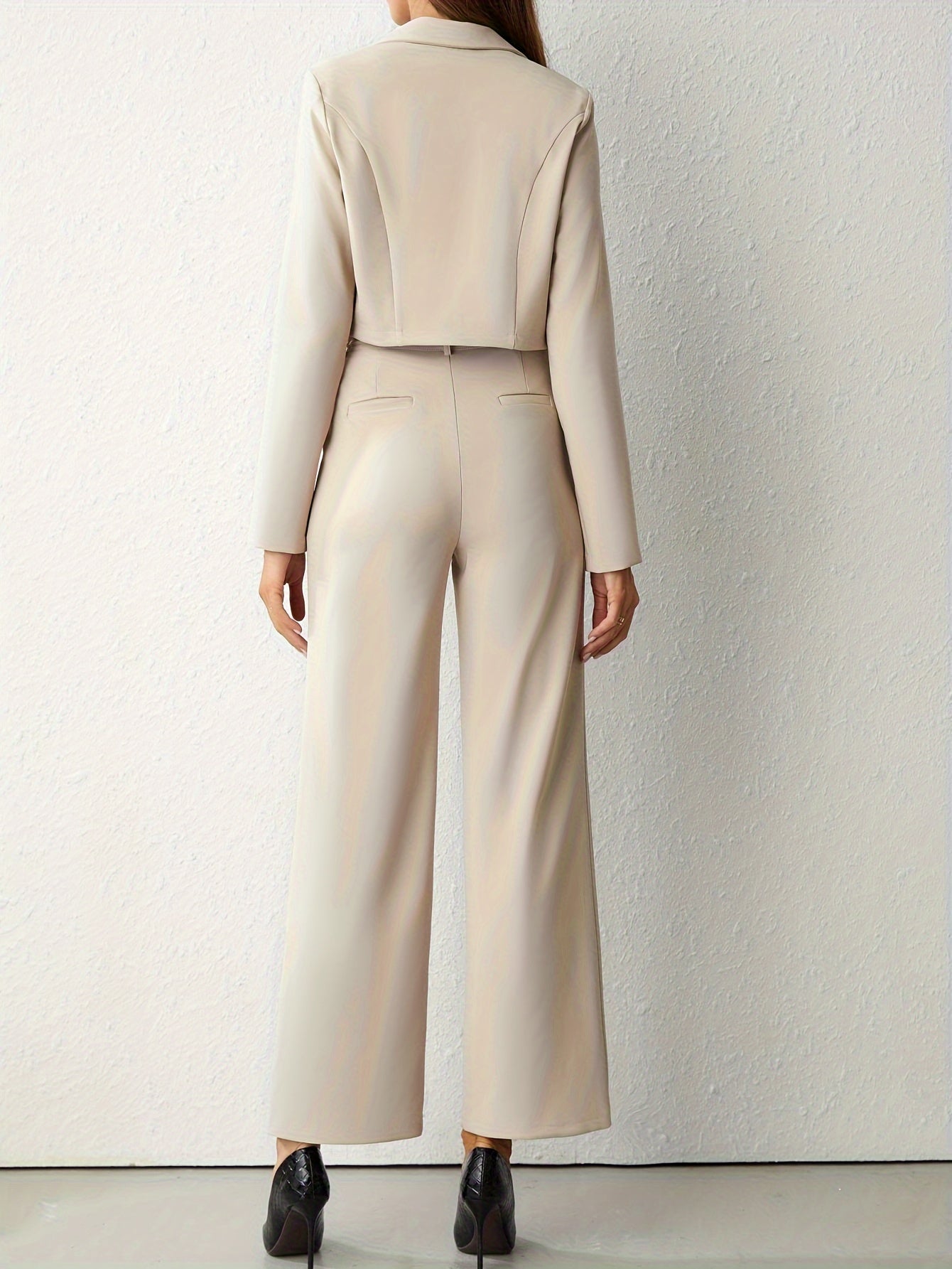 Damen Set | Zweiteilige Kombination mit Blazer und weiter Hose