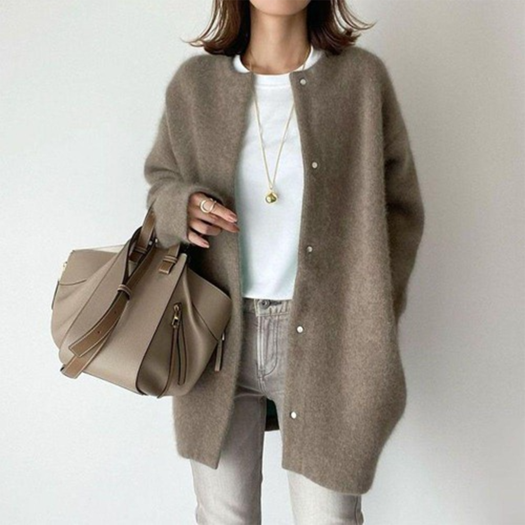 Damen Strickjacke | Offene Front mit gleichmäßiger Kantenführung