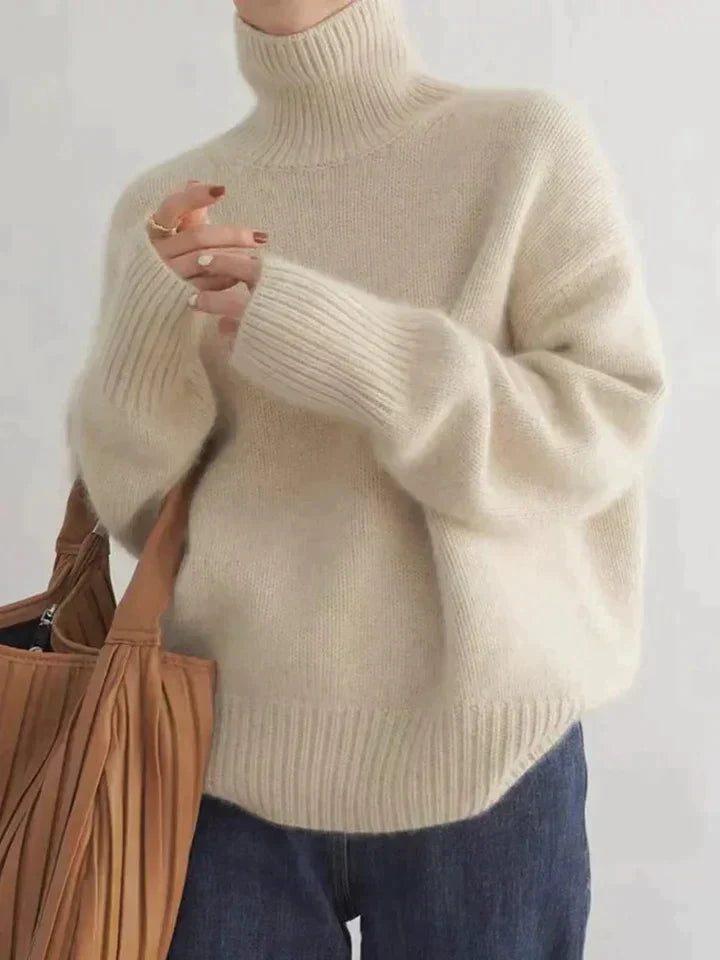 Rollkragenpullover für Damen | Normale Passform