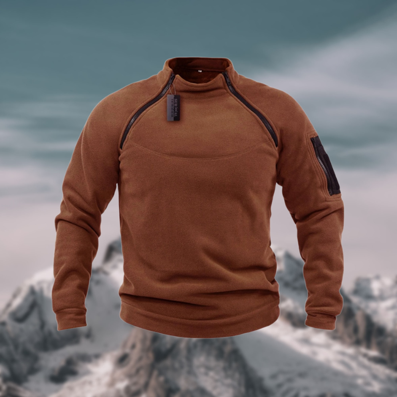 Herren Fleecepullover | winddichte Ausführung mit gerader Form