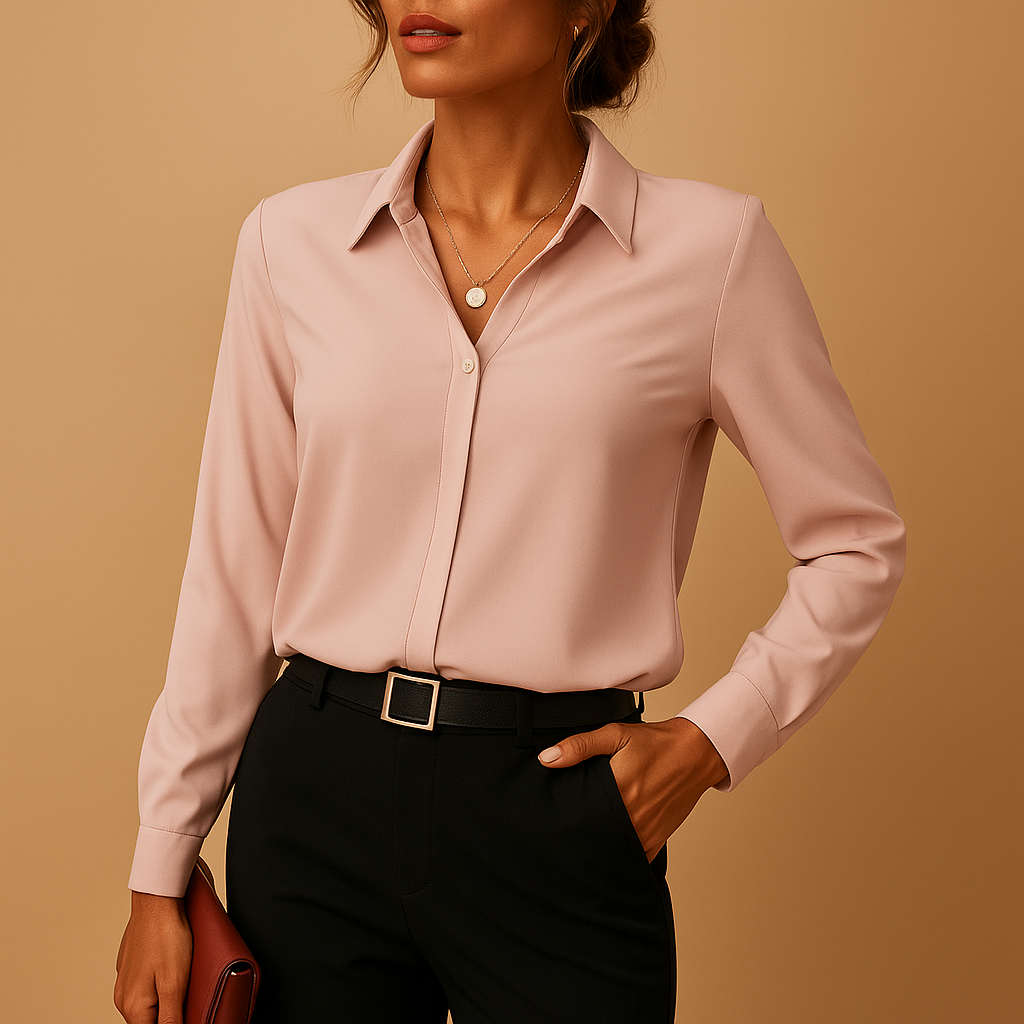 Damen-Bluse mit schlichtem Design | Alltagstauglich