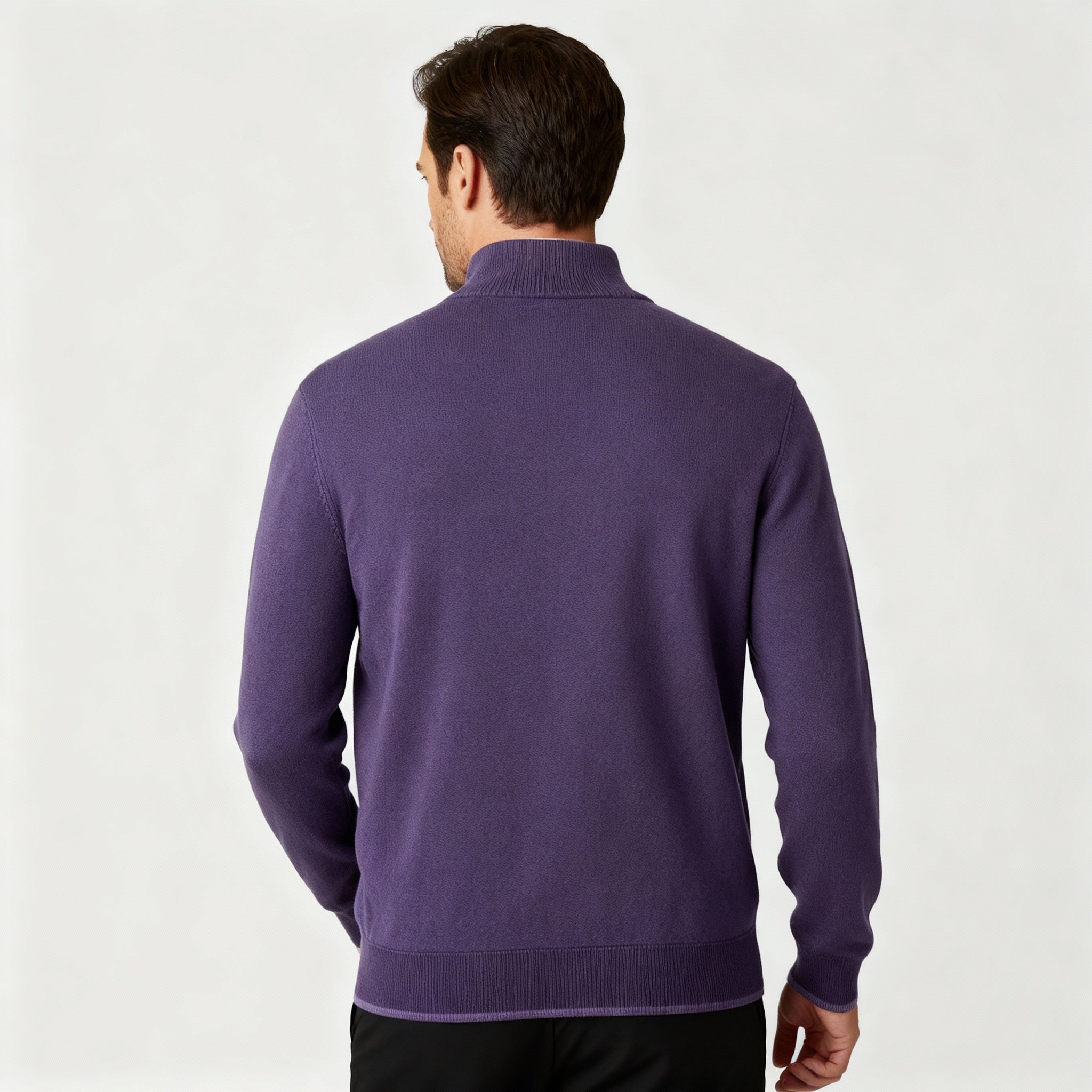 Herren Pullover | V-Ausschnitt mit Reißverschlussdetail