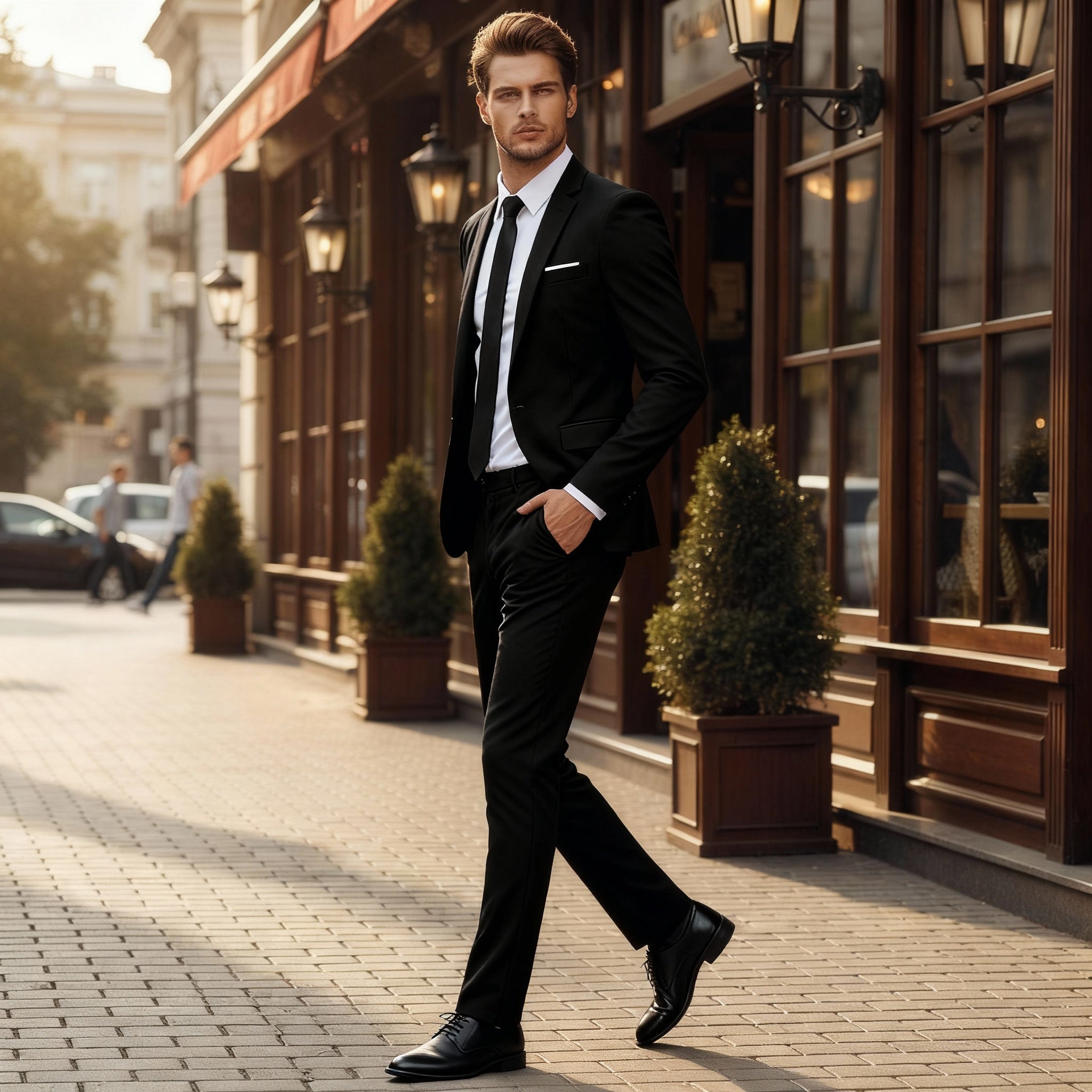 Herren Anzug | Zweiteilige Kombination mit Sakko und Bundhose