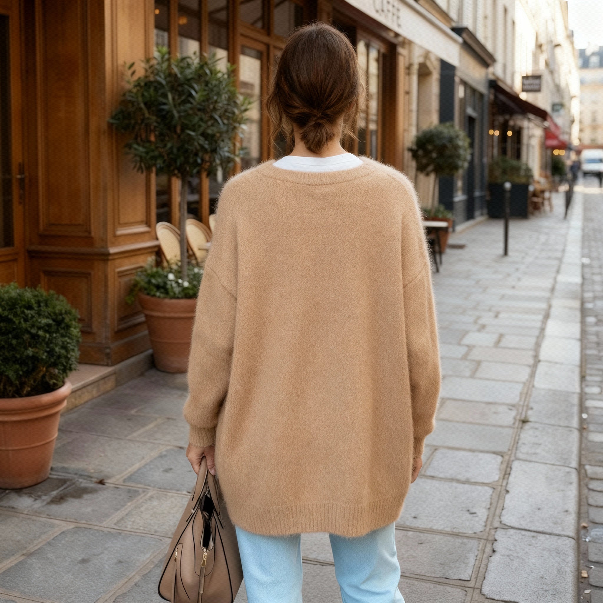 Damen Strickjacke | Offene Front mit gleichmäßiger Kantenführung