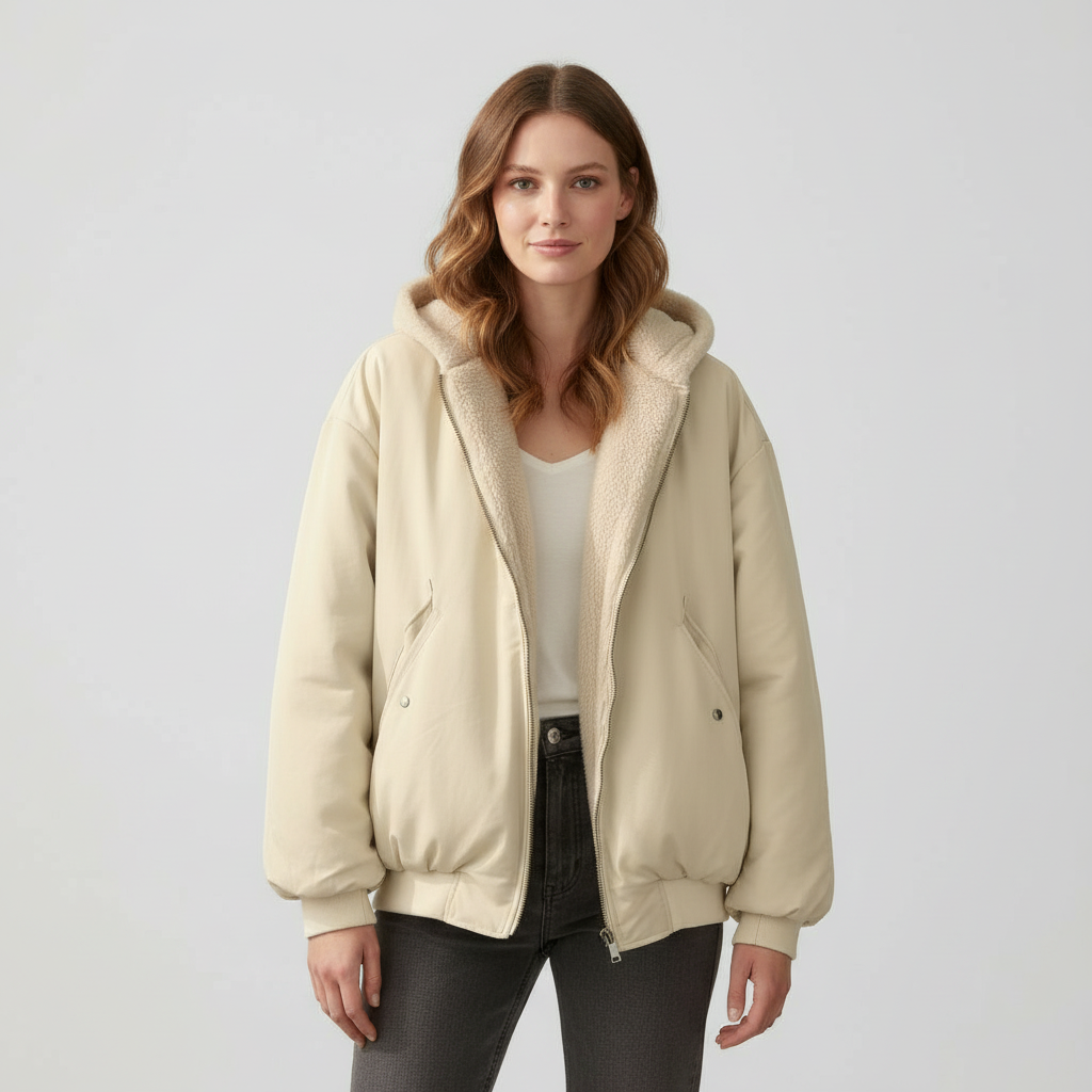 Damen Jacke | oversized Aufbau mit gesteppter Konturführung