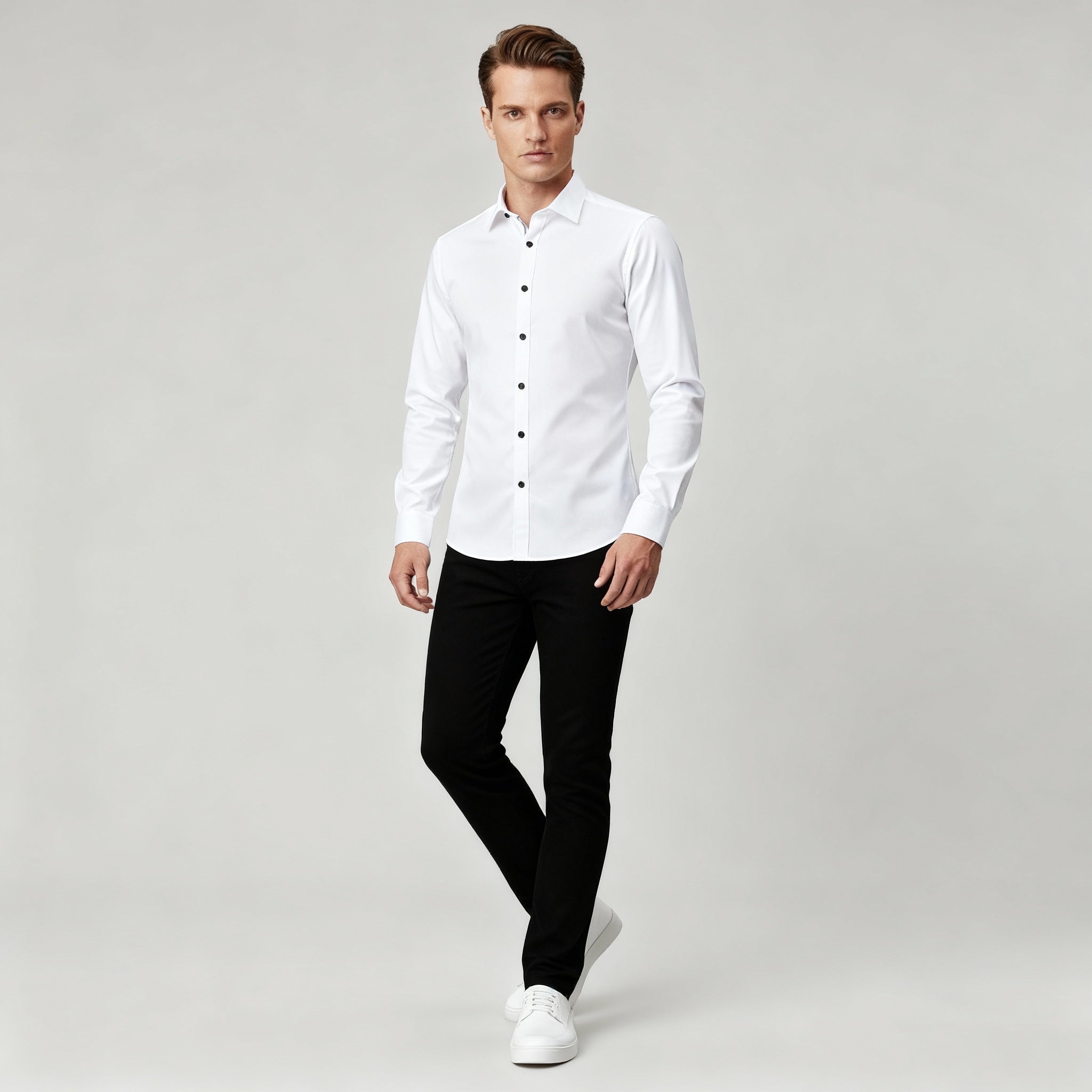 Herren Hemd | Slim Fit mit klarer Knopfleiste