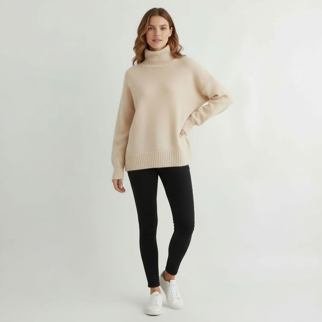 Damen Pullover | Rollkragen mit gerader Passform