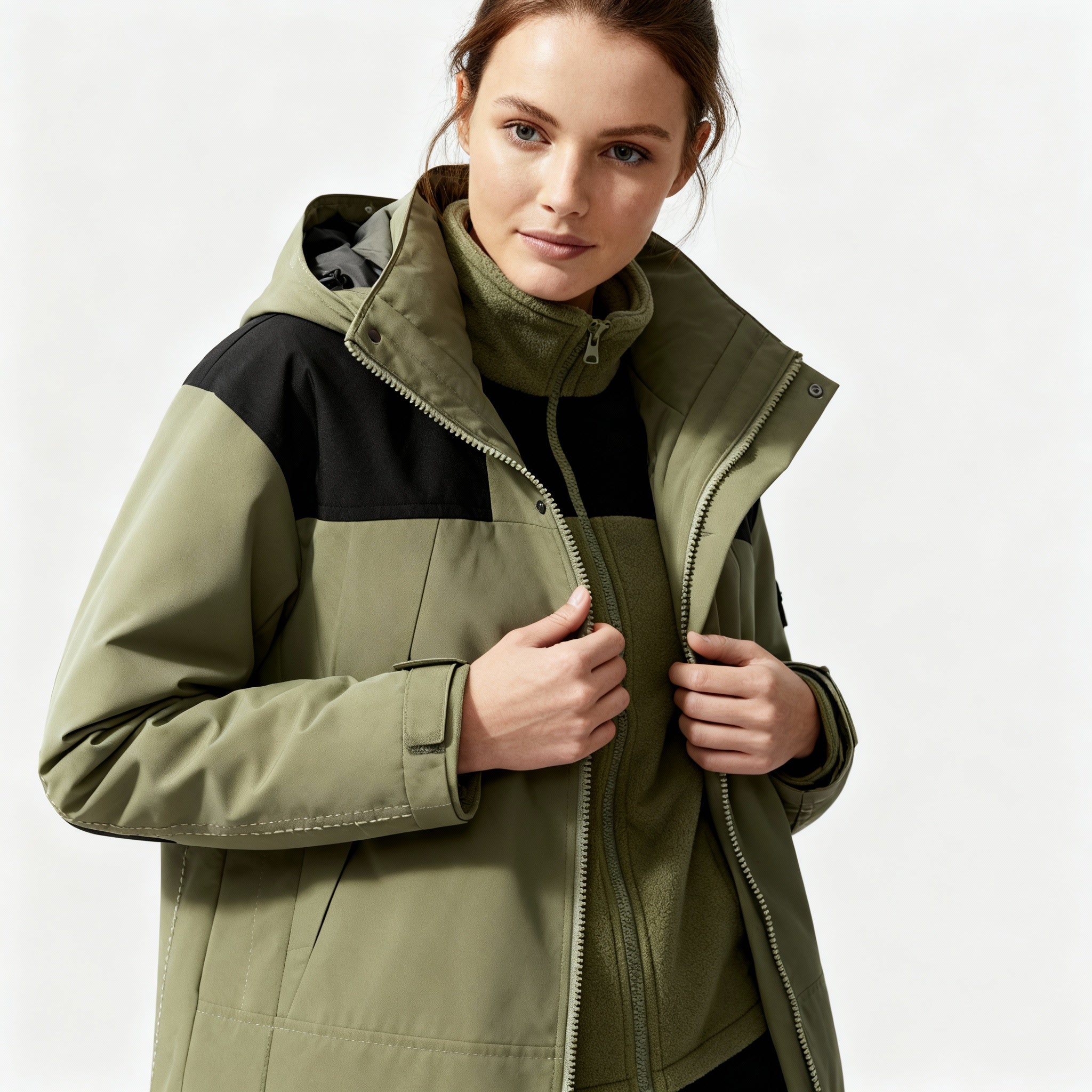 Damen Jacke | dreiteilige Ausführung mit klarer Linienstruktur