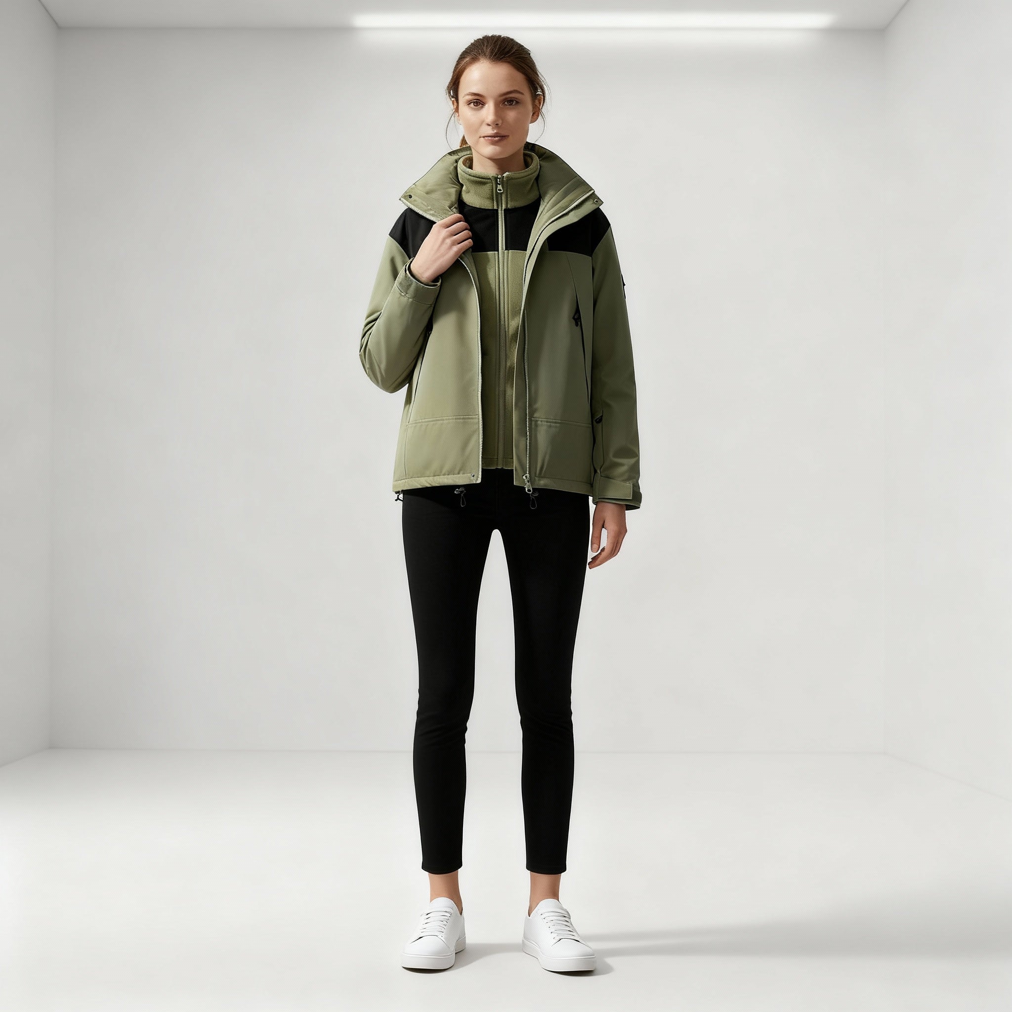 Damen Jacke | dreiteilige Ausführung mit klarer Linienstruktur