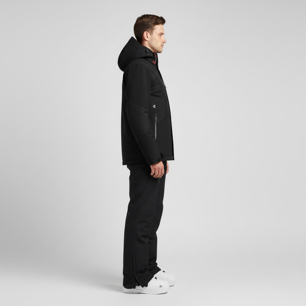 Herren Skiset | Jacke mit Kapuze Hose funktionale Winterausführung
