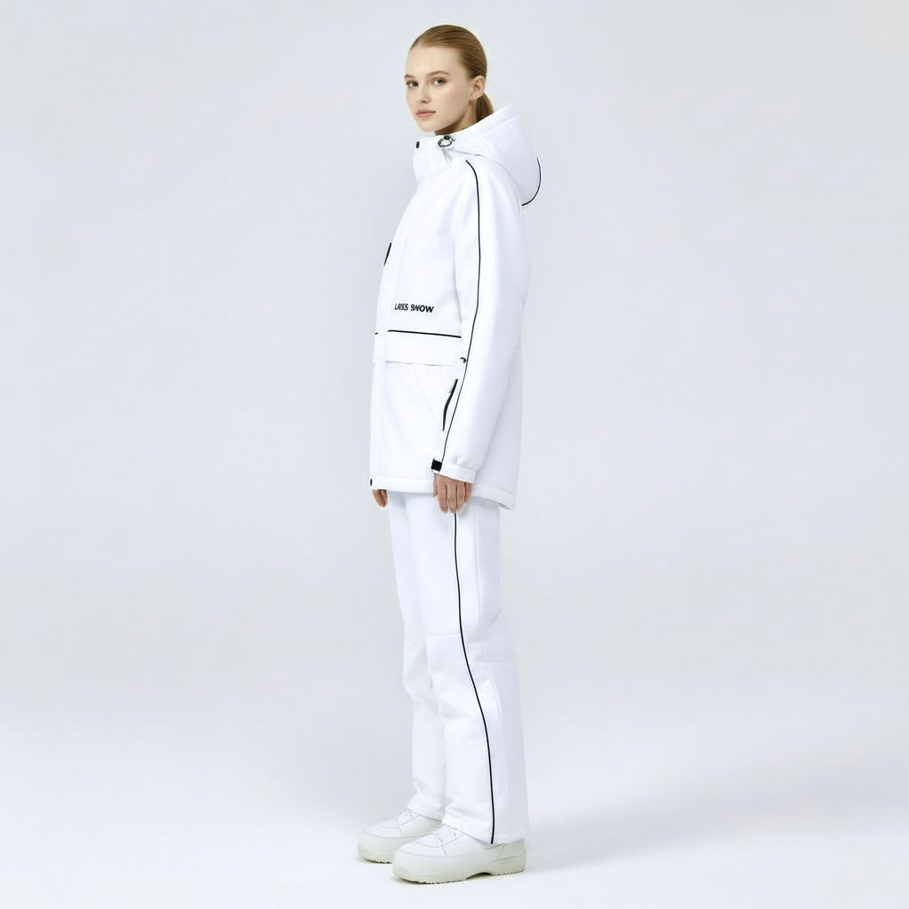 Unisex Skianzug Set | Weißer Zweiteiler für Winteraktivitäten