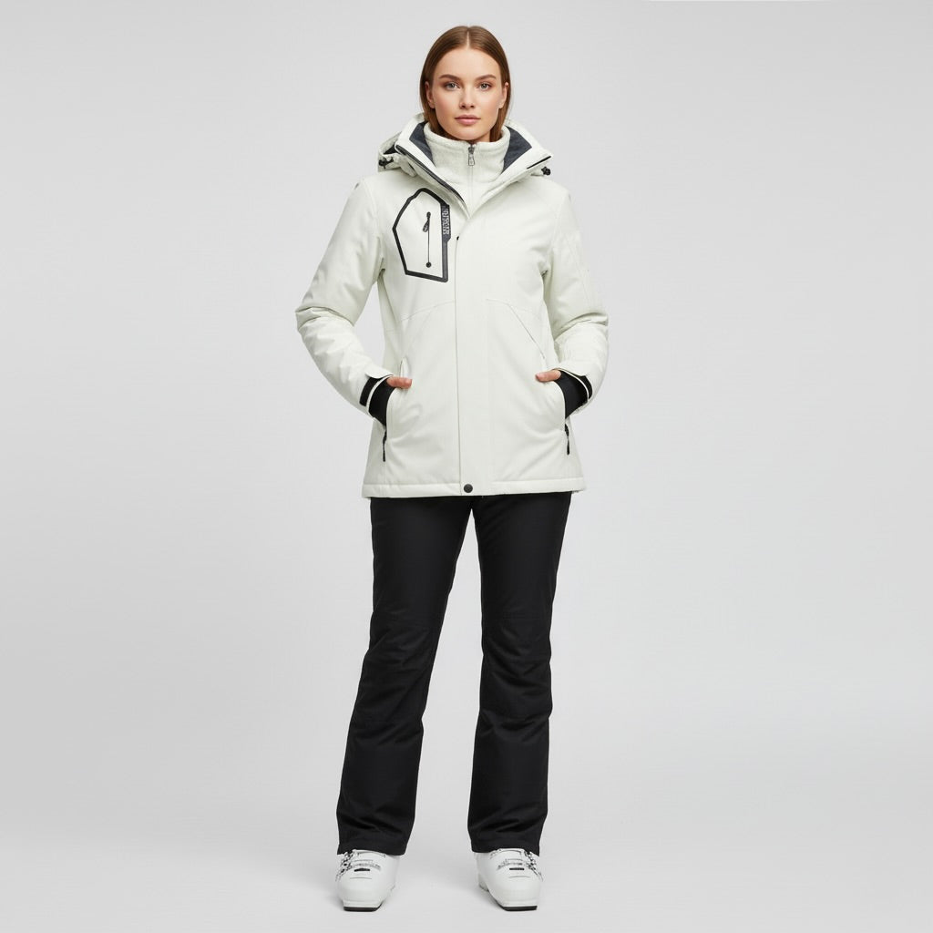 Damen Skiset | Strukturierte Jacke Hose wintertaugliche Ausführung