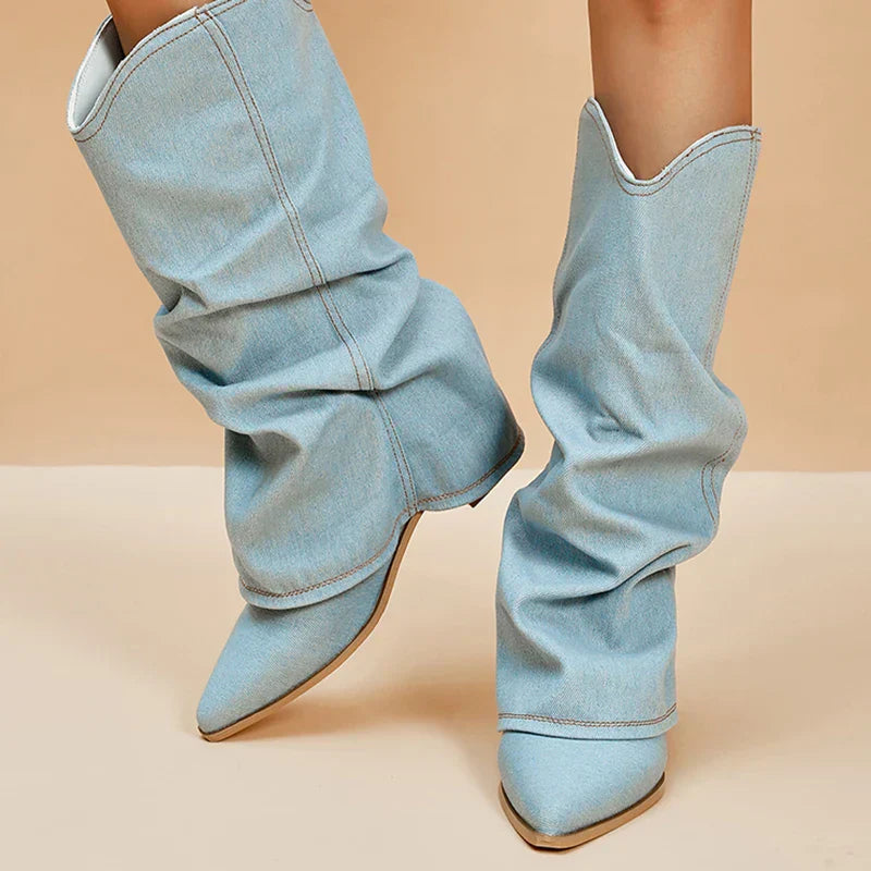 Damenstiefel | Hohe Ausführung mit markanter Schaftform