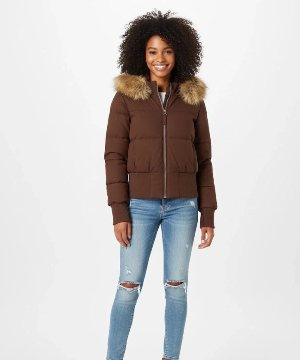 Damen Jacke | Abnehmbare Kapuze mit elastischen Bündchen