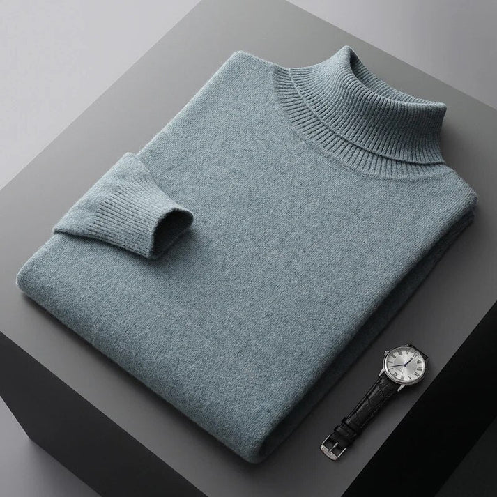 Pullover Herren | Rollkragen mit Strickstruktur