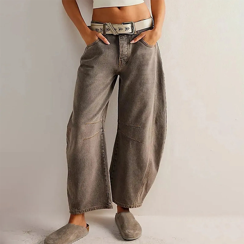 Damen Hose | Weit geschnittene Ausführung mit gerader Form