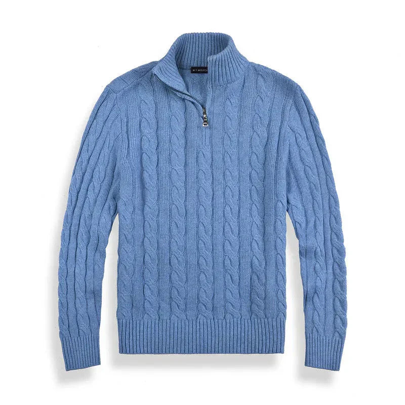 Herren Pullover | Stehkragen mit teilweiser Öffnung