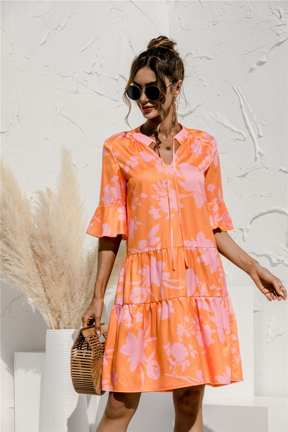 Damen Kleid Mini | tiefe Taille und gleichmäßige Schnittführung