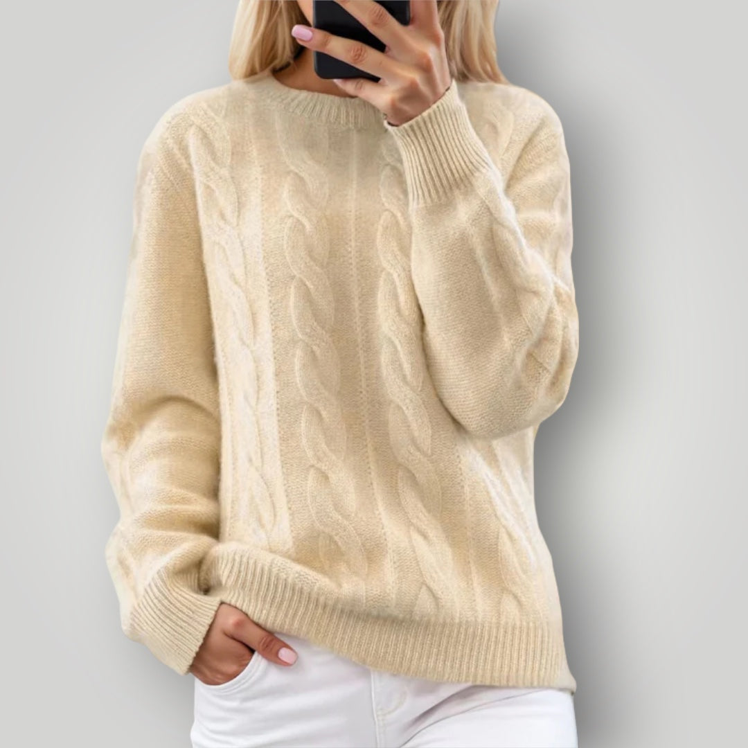 Damen Strickpullover – Warmer Winterpullover langarm