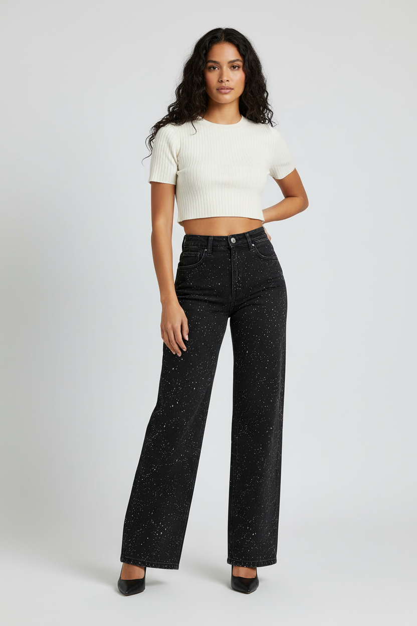 Damen Jeans | hoher Bund mit geradem Beinverlauf