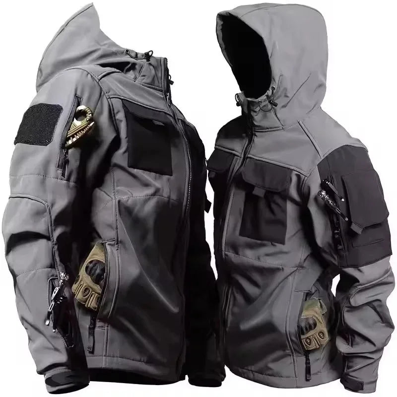 Herrenjacke | Kapuze und durchgehender Reißverschluss