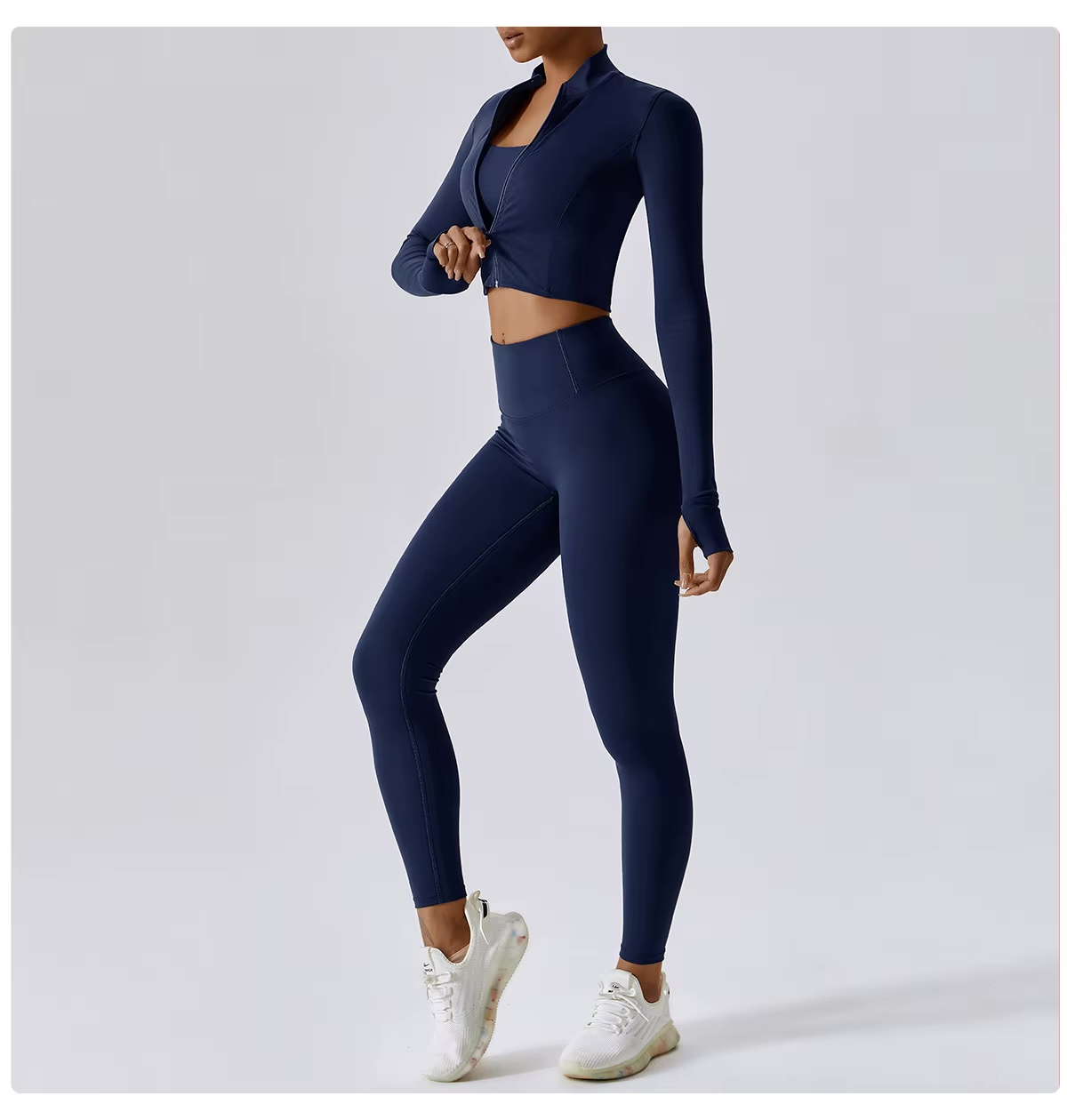 Damen Sportset | Dreiteilige Ausführung mit Weste, Oberteil und Hose