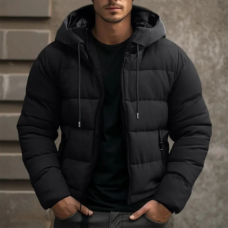 Herren-Winterjacke in Pufferbauweise | voluminöse füllstruktur