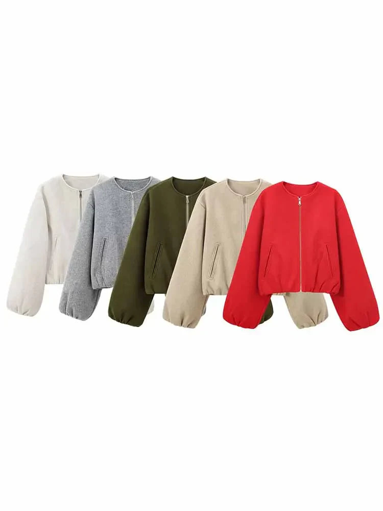 Damen Jacke | Kurze Ausführung mit Reißverschluss
