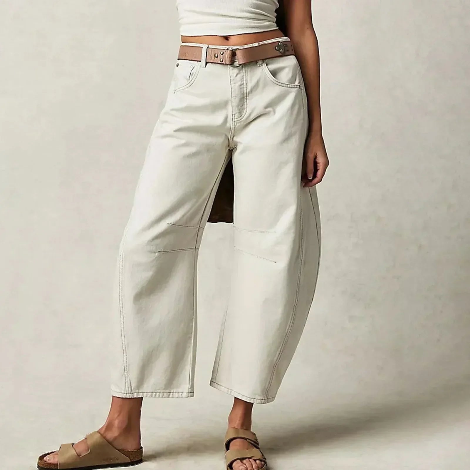 Damen Hose | Weit geschnittene Ausführung mit gerader Form