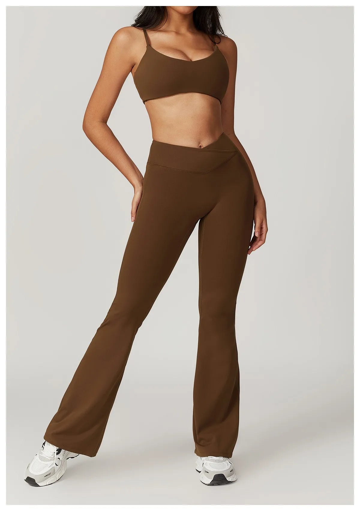 Damen Hose Yoga | hohe Taille mit seitlichem Bundabschluss