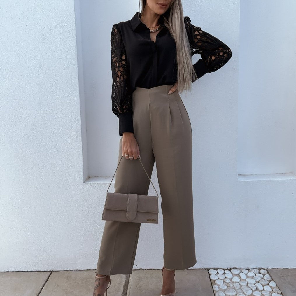 Damen Bluse | V-Ausschnitt und lockere Passform