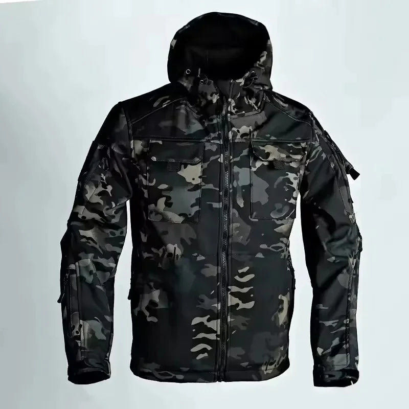 Herrenjacke | Kapuze und durchgehender Reißverschluss
