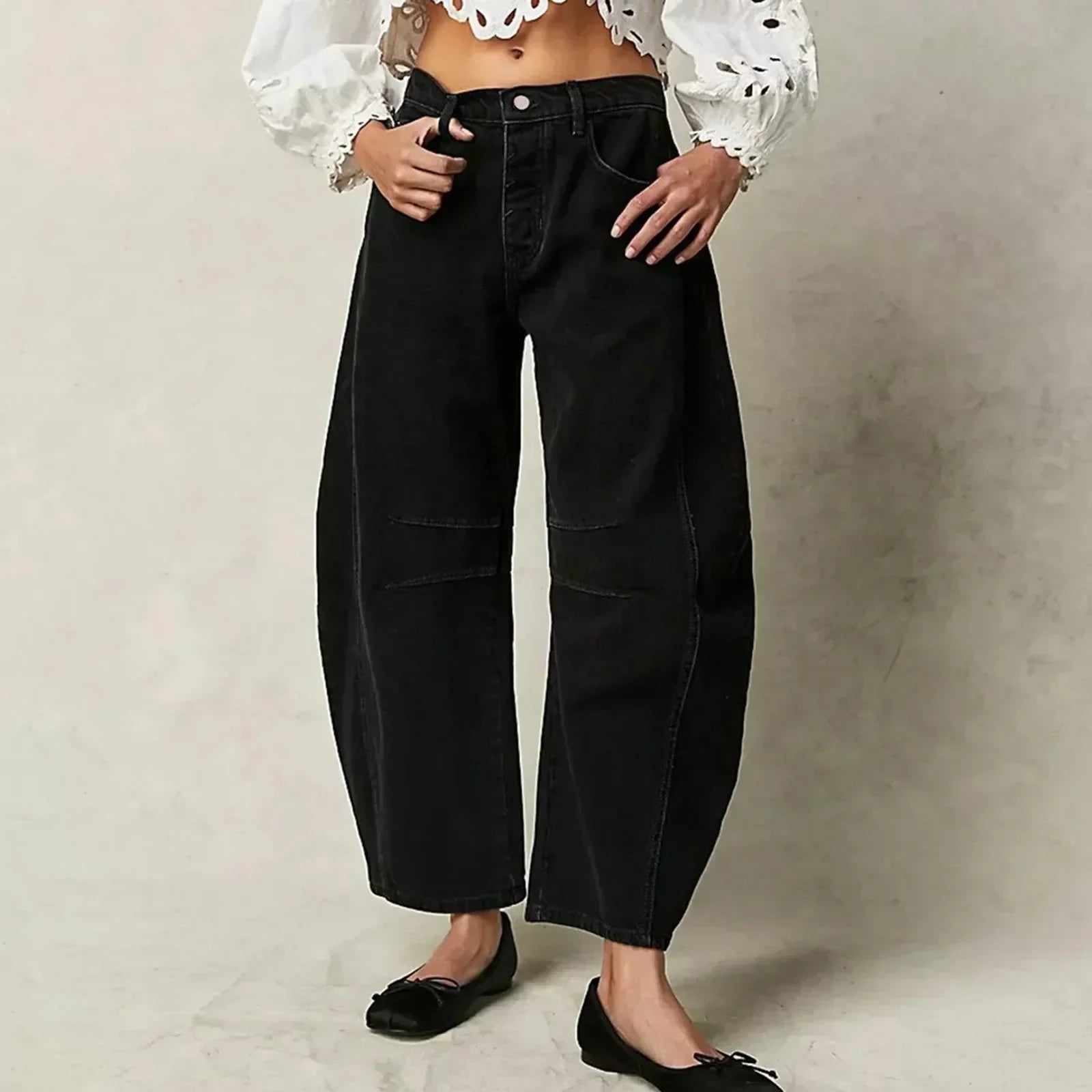 Damen Hose | Weit geschnittene Ausführung mit gerader Form
