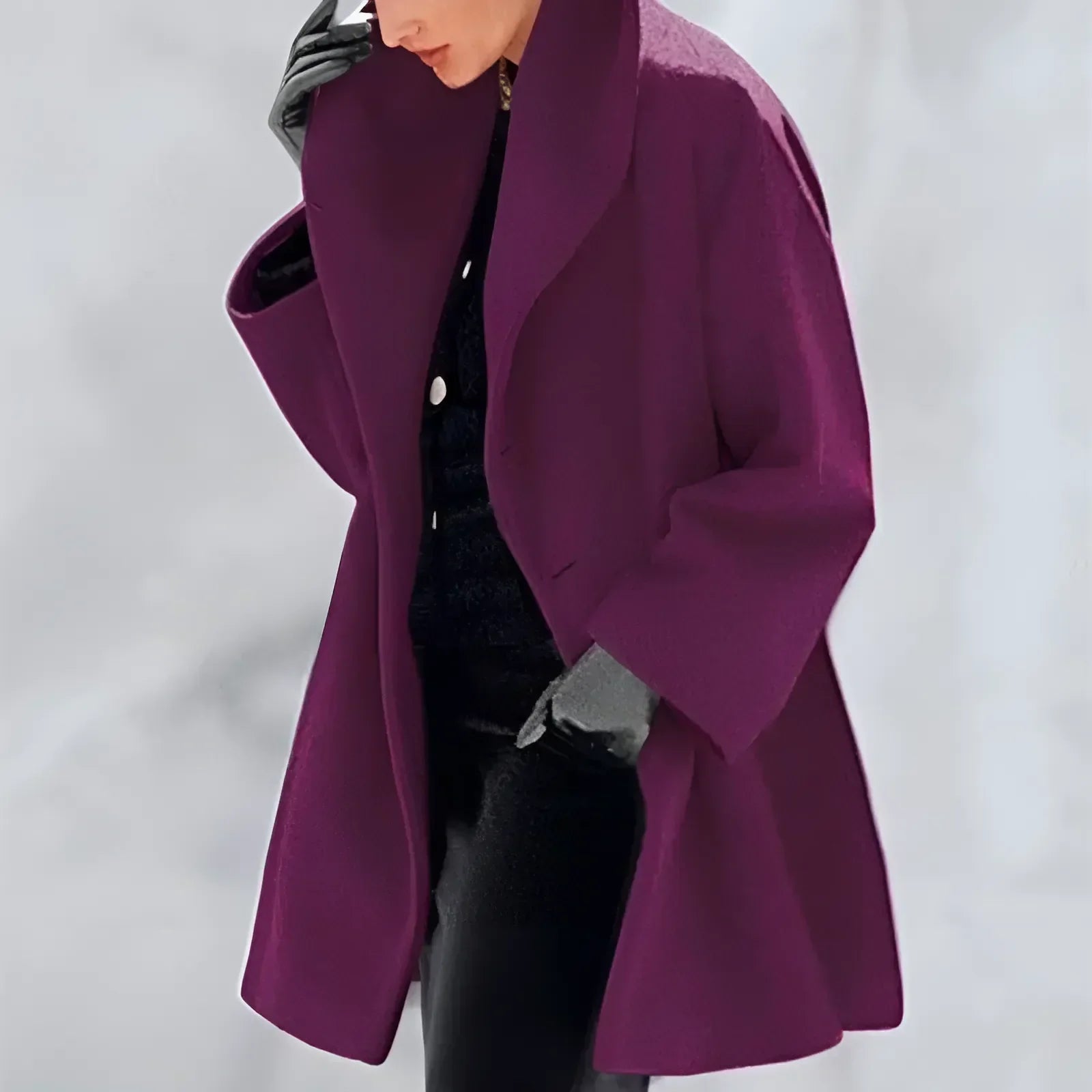 Damen-Wintermantel mit strukturdesign | Schnittdesign