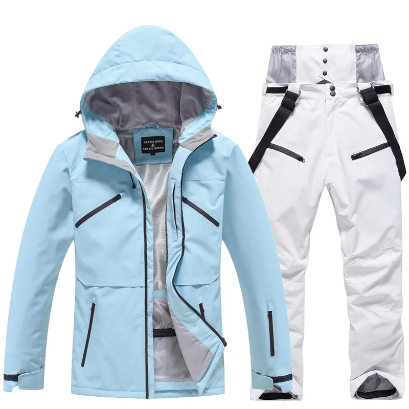 Unisex-Skianzug im zweiteiligen set | winterlicher funktionstil