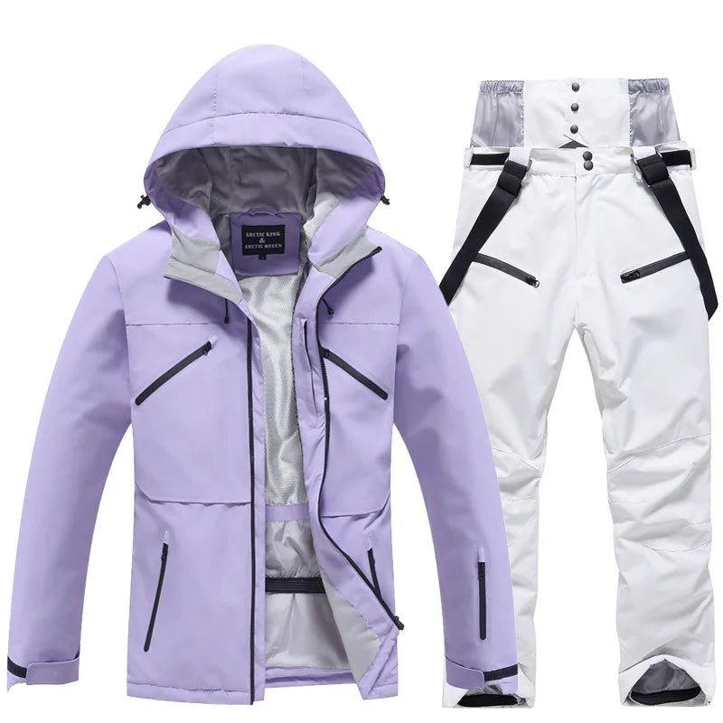 Unisex-Skianzug im zweiteiligen set | winterlicher funktionstil