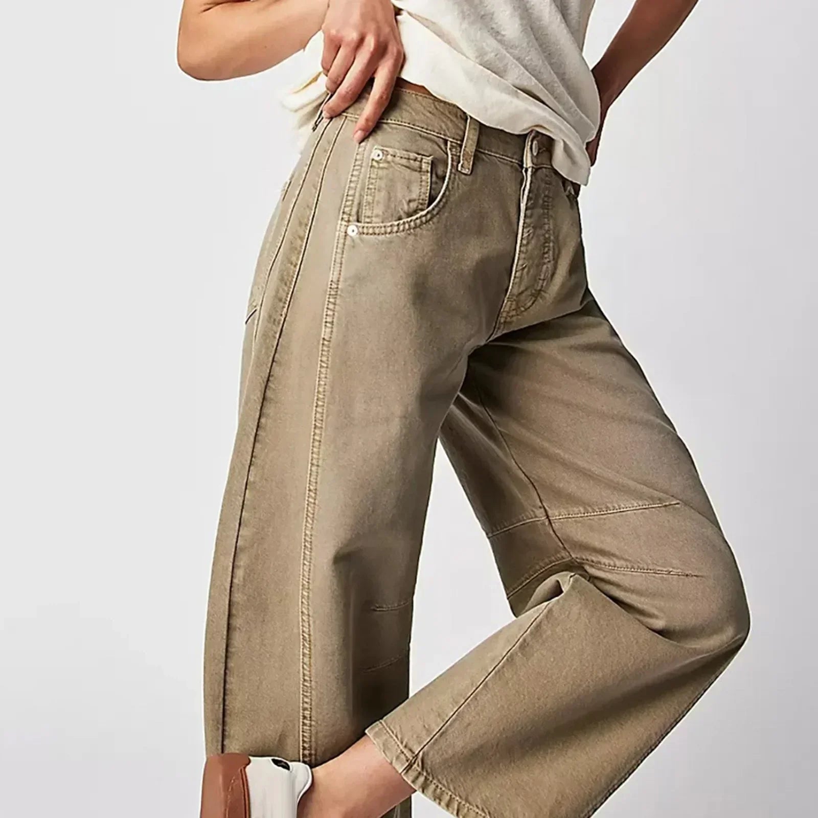 Damen Hose | Weit geschnittene Ausführung mit gerader Form