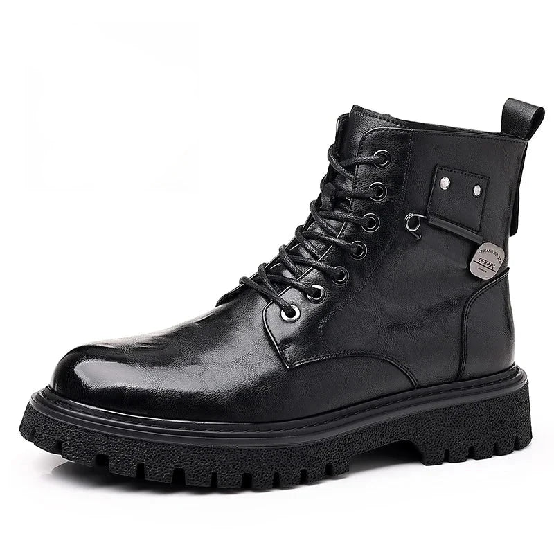 Herrenstiefel | Vordere Schnürung geschlossene Form über Knöchel