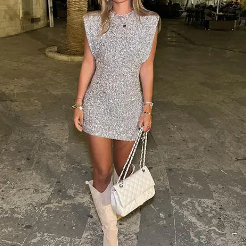 Damen Kleid | enge Ausführung mit rundem Ausschnitt und kurzer Länge