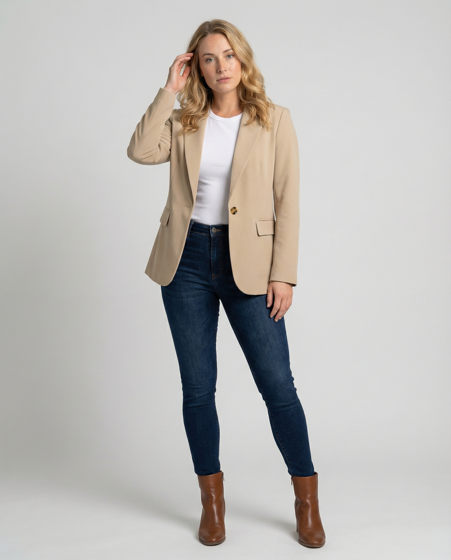 Damen Blazer | Reverskragen mit Einreiher-Verschluss
