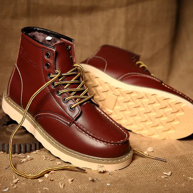 Herren Stiefeletten | Knöchelhöhe mit Schnürung und Profilsohle