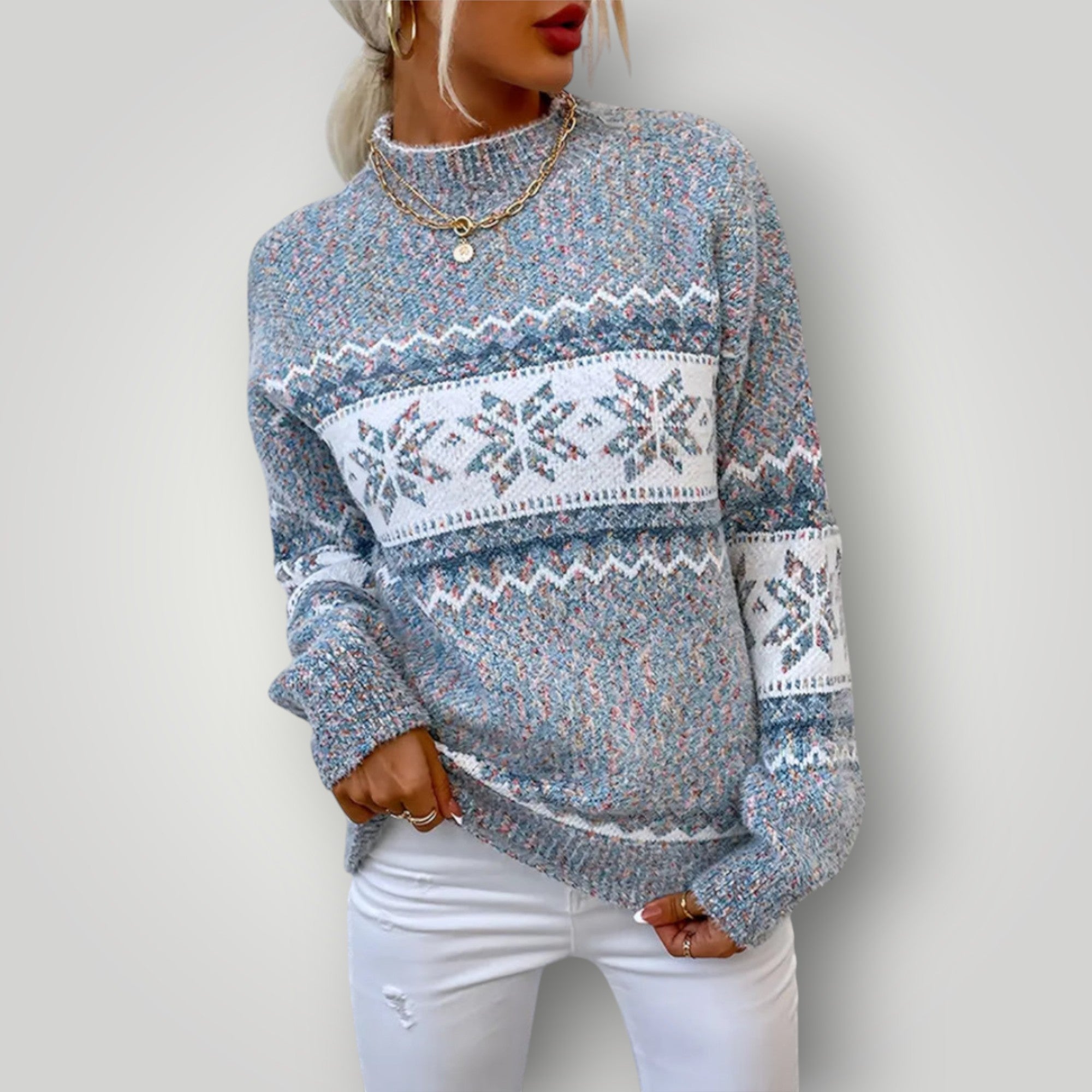Damen Winterpullover | Warmer, bequemer Langarmpullover