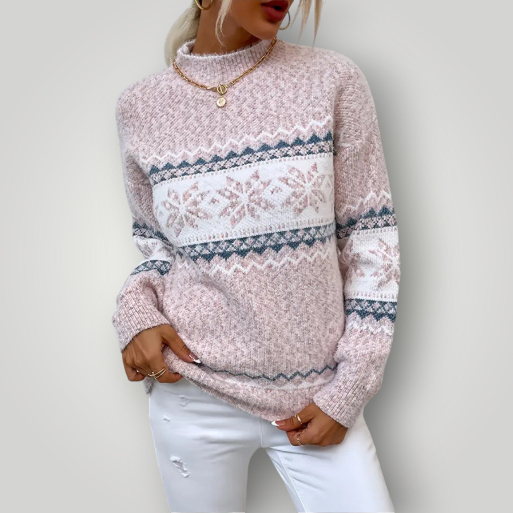 Damen Winterpullover | Warmer, bequemer Langarmpullover